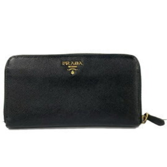 PRADA long wallet black leather - Picture 1 of 8